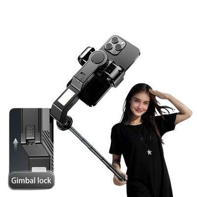 Desiontal Q31 1-Axis Gimbal Stabilizer with LED Light & Tripod - iPhone/Android/Samsung