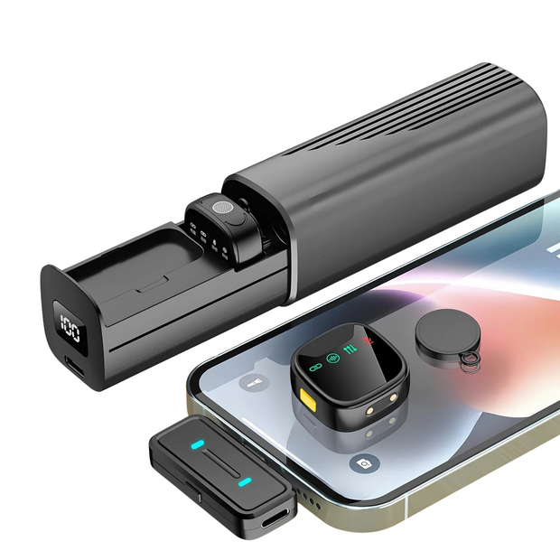 Professional Wireless Lavalier Mic with Noise Cancellation - Perfect for Live Streaming & Vlogging