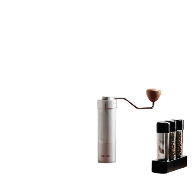 Conical Burr Manual Coffee Grinder - Espresso Pour Over Stainless Steel Barista Tool