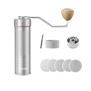 Conical Burr Manual Coffee Grinder - Espresso Pour Over Stainless Steel Barista Tool