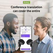 HTC NE20 TWS Wireless Headphones: 131 Language Translation, LED Display, High-fidelity, Built-in Mic - CLIP GADGETS