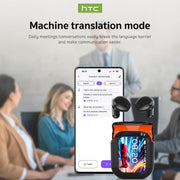 HTC NE20 TWS Wireless Headphones: 131 Language Translation, LED Display, High-fidelity, Built-in Mic - CLIP GADGETS