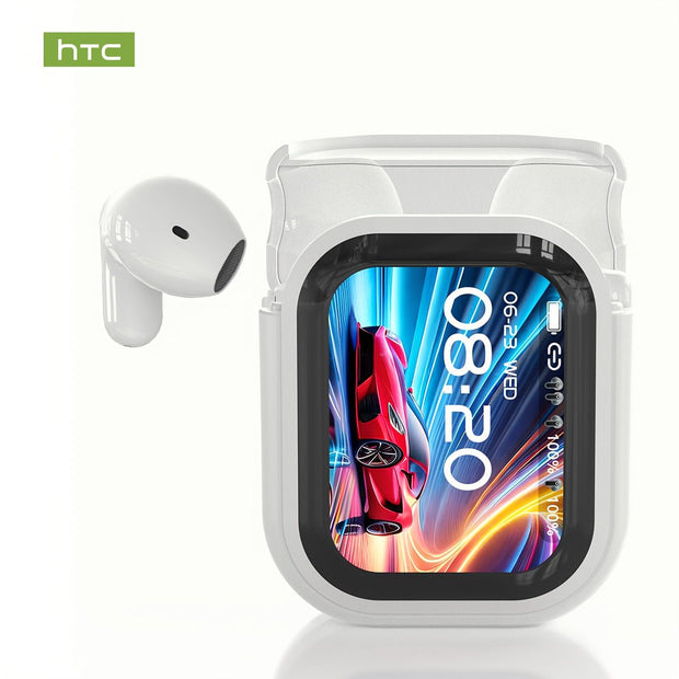 HTC NE20 TWS Wireless Headphones: 131 Language Translation, LED Display, High-fidelity, Built-in Mic - CLIP GADGETS