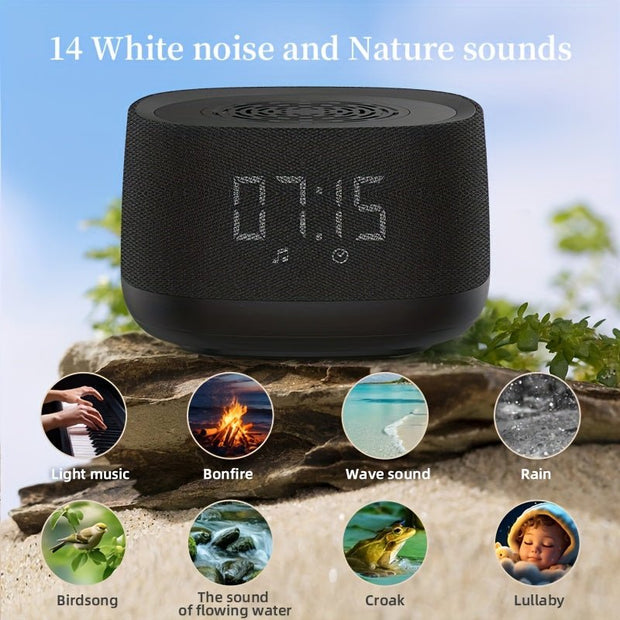 White Noise Sleep Speaker with Ambient Light - Portable & Rechargeable - CLIP GADGETS