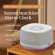 White Noise Sleep Speaker with Ambient Light - Portable & Rechargeable - CLIP GADGETS