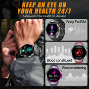 2025 Men's Health Tracker Smartwatch with Blood Pressure Monitor & ECG+PPG Tracker. - clip memories