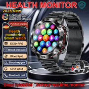 2025 New Smart Watch For Men Health Blood PressureBlood Oxygen Uric Acid Fitness Tracker Watches Bluetooth Call ECG Smartwatch - clip memories
