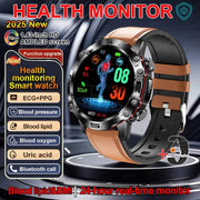 2025 New Smart Watch For Men Health Blood PressureBlood Oxygen Uric Acid Fitness Tracker Watches Bluetooth Call ECG Smartwatch - clip memories