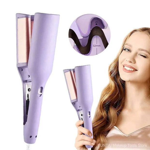 32MM Electric Hair Curler Styling Tool Fast Heating Deep Wave Iron - CLIP GADGETS