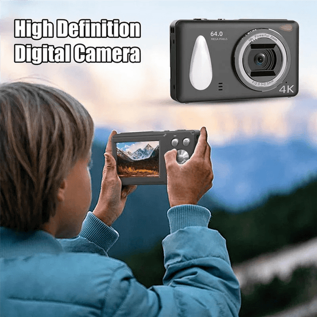 4K Vlogging Camera Autofocus Camcorder - 48MP 64GB HD for Photography - clip memories
