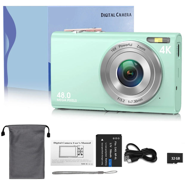 4K Autofocus Vlogging Camera HD 48MP Camcorder for Photography - clip memories