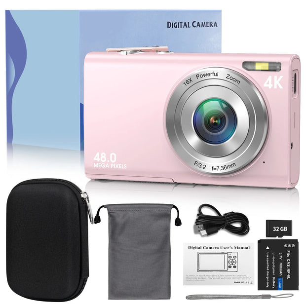 4K Autofocus Vlogging Camera HD 48MP Camcorder for Photography - clip memories