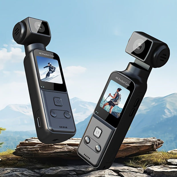 Portable 4K Pocket Camera with Wide Angle Lens for High-Quality Shots Anywhere - CLIP GADGETS