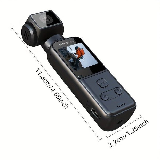 Portable 4K Pocket Camera with Wide Angle Lens for High-Quality Shots Anywhere - CLIP GADGETS