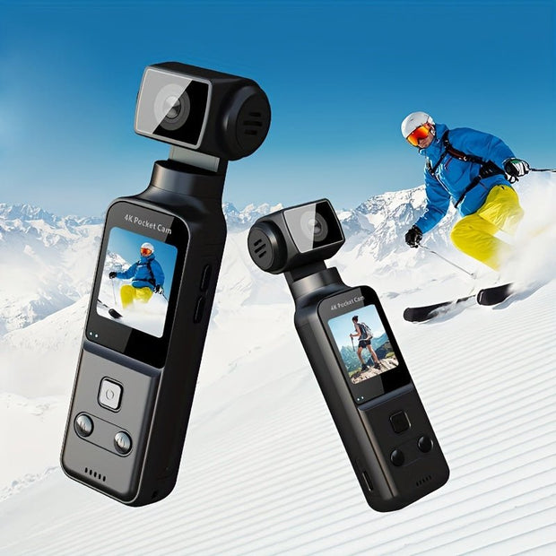 Portable 4K Pocket Camera with Wide Angle Lens for High-Quality Shots Anywhere - CLIP GADGETS