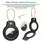 Anti-Theft Sleeve Set for AirTag GPS Tracker - Stainless Steel Cable, Break - CLIP GADGETS