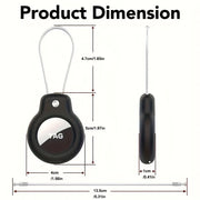 Anti-Theft Sleeve Set for AirTag GPS Tracker - Stainless Steel Cable, Break - CLIP GADGETS