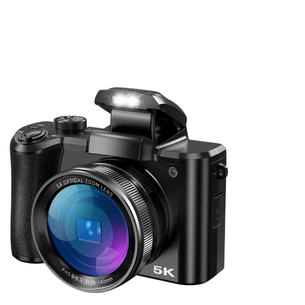 64MP Vlogging Camera with Selfie Lens, 5X Zoom & 64GB SD Card - CLIP GADGETS