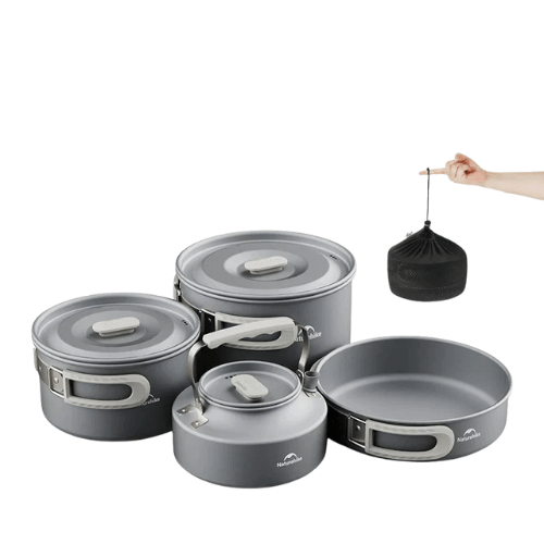 7 - Person Aluminum Camping Pot Set by Naturehike - Campify