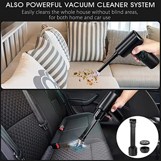7500mAh Cordless Air Duster Blower for Keyboard Computer Cleaning - clip memories