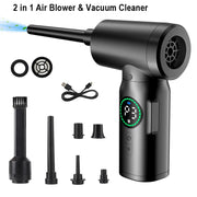 7500mAh Cordless Air Duster Blower for Keyboard Computer Cleaning - clip memories