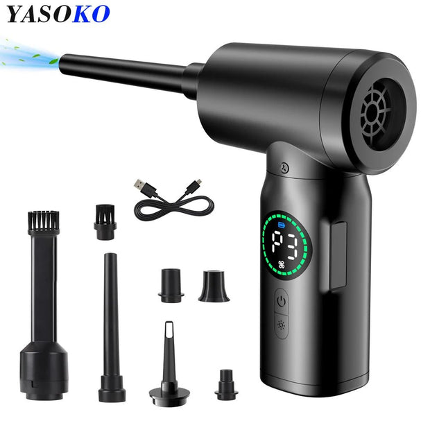 7500mAh Cordless Air Duster Blower for Keyboard Computer Cleaning - clip memories