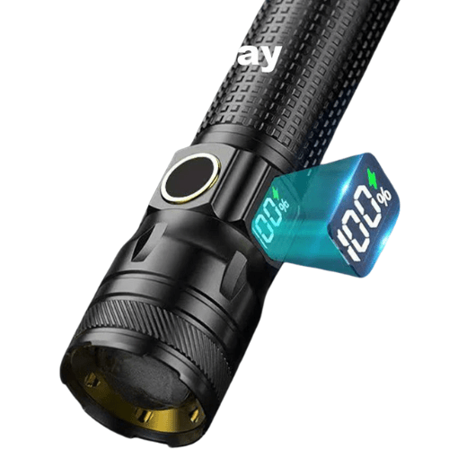 Rechargeable Aluminum Alloy LED Flashlight with Power Display - Campify