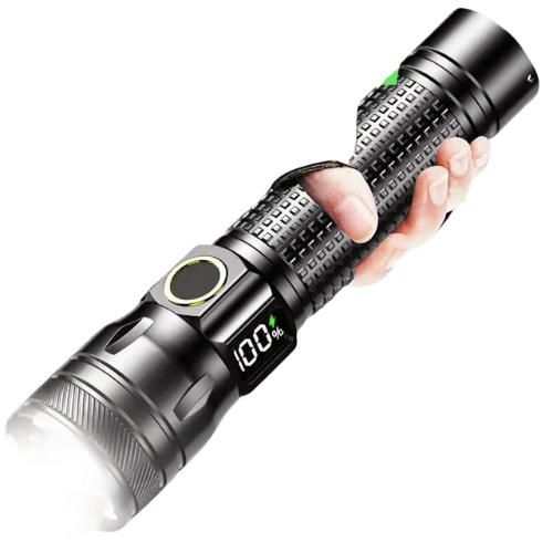 Rechargeable Aluminum Alloy LED Flashlight with Power Display - Campify