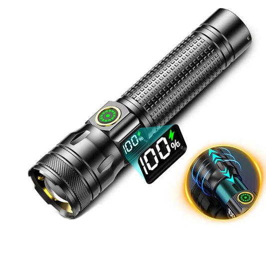Rechargeable Aluminum Alloy LED Flashlight with Power Display - Campify