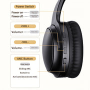 ASUS Wireless Over-Ear Headphones with ANC - Ideal for Gaming, Movies & Music - CLIP GADGETS