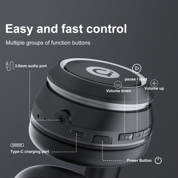 ASUS Wireless Over-Ear Headphones with Mic, Sound Isolation, Stereo Sound, Telescopic Headband, USB - CLIP GADGETS