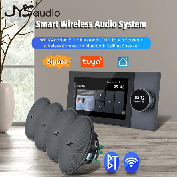 Smart Home Theater Audio Set with WiFi Touch Screen and Bluetooth Speaker - CLIP GADGETS