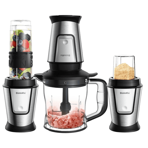 BioloMix 700W 3 - in - 1 Food Processor Juicer Blender - Mix, Juice, Chop! - CLIP GADGETS