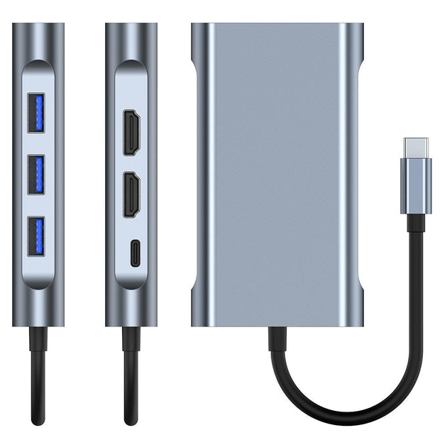 8-in-1 Docking Station + Network Card + MST Multi-Screen Hub - clip memories