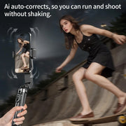 Desiontal Q31 1-Axis Gimbal Stabilizer with LED Light & Tripod - iPhone/Android/Samsung - CLIP GADGETS