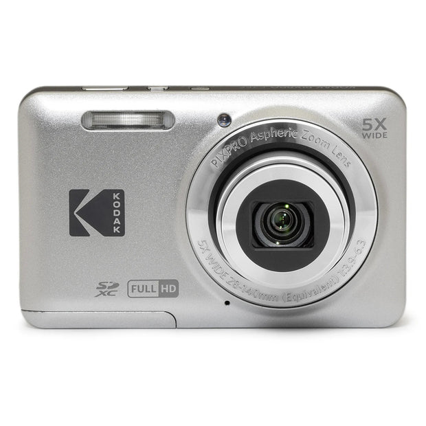 Kodak Pixpro FZ55 RD 16MP Digital Camera - 5X Optical Zoom - Full HD 1080P Video - 2.7" LCD - clip memories