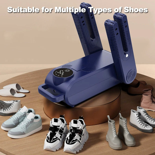 Foldable UV Shoes Dryer: Intelligent Timer, Deodorizing & Sterilizing Shoe Machine - clip memories