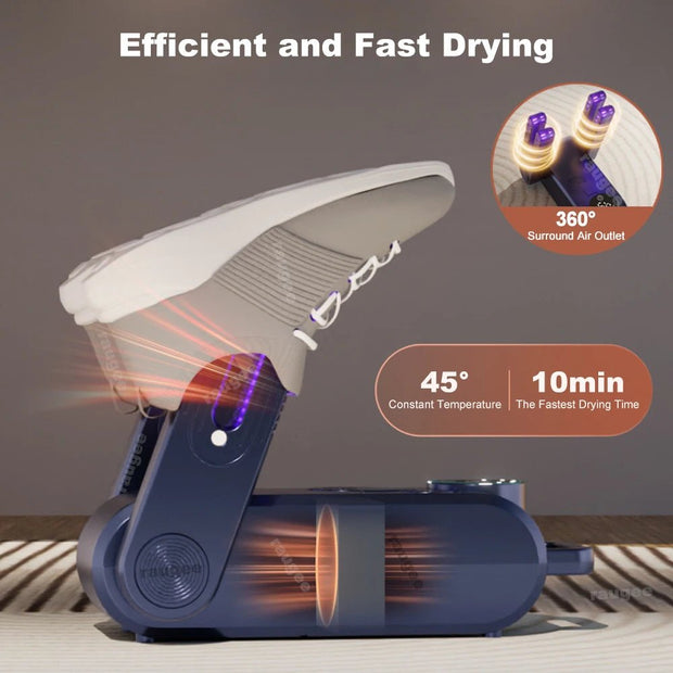 Foldable UV Shoes Dryer: Intelligent Timer, Deodorizing & Sterilizing Shoe Machine - clip memories
