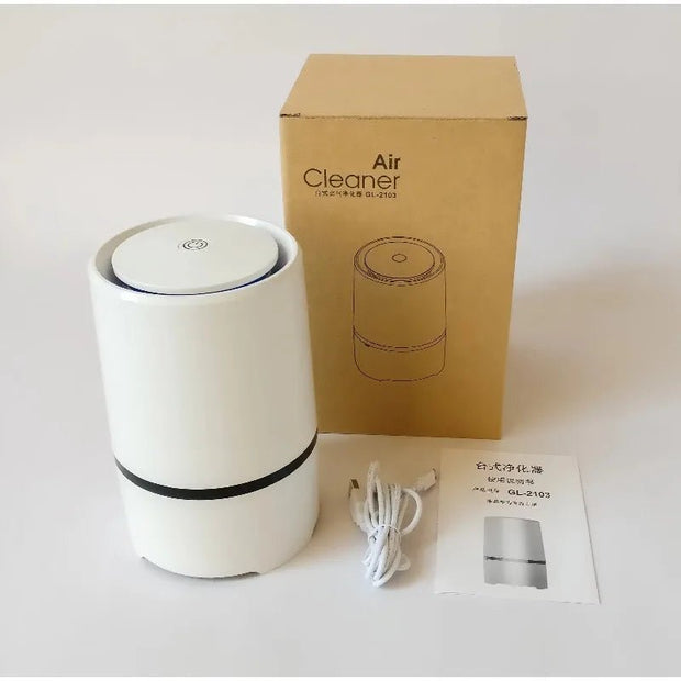 Desktop USB Air Purifier - High Quality, LED Light, Aromatherapy, Odor Removal - clip memories
