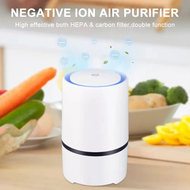 Desktop USB Air Purifier - High Quality, LED Light, Aromatherapy, Odor Removal - clip memories