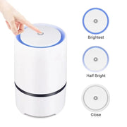 Desktop USB Air Purifier - High Quality, LED Light, Aromatherapy, Odor Removal - clip memories