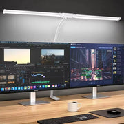 Double Head LED Desk Lamp with Stepless Dimming - clip memories
