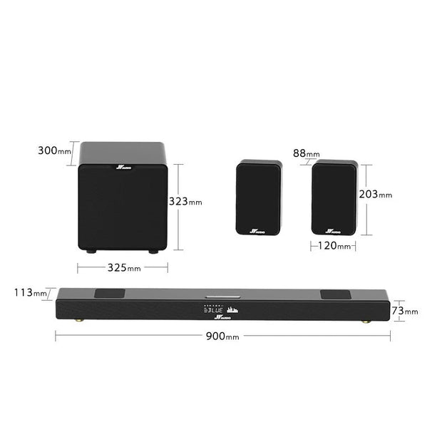 KYYSLB Wireless Subwoofer Bluetooth Soundbar Speaker Set - CLIP GADGETS