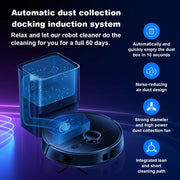 Liectroux M70 Pro Robot Vacuum Cleaner: Wet Dry Cleaning, Self-Emptying, Multi-Floor Map, 6500Pa - clip memories
