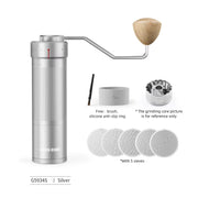 Conical Burr Manual Coffee Grinder - Espresso Pour Over Stainless Steel Barista Tool - CLIP GADGETS