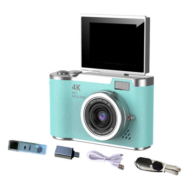 Compact Portable 48MP 4K Digital Camera with 8X Zoom - clip memories