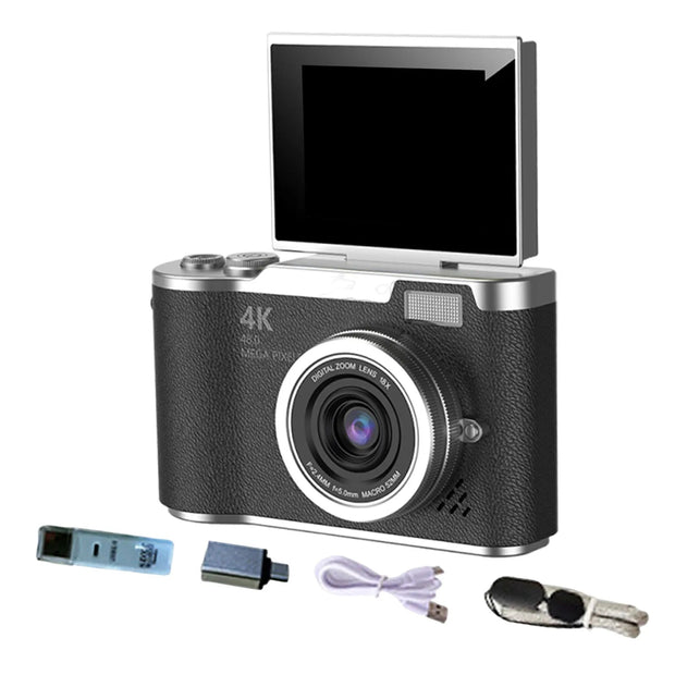 Compact Portable 48MP 4K Digital Camera with 8X Zoom - clip memories