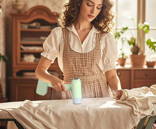 Portable Handheld Clothes Ironing Mini Steamer for Travel - clip memories