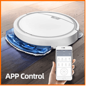Wireless Smart Vacuum Robot: App Controlled Wet/Dry Floor Sweep with 2800PA Suction & Quiet Mopping - clip memories
