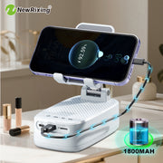 NewRixing 6W Wireless Speaker with Dual Pairing & Phone Holder - CLIP GADGETS